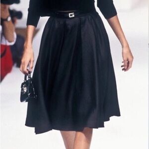 NWT Black Pleated Midi Skirt